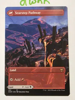 Blightstep / Searstep Pathway Borderless NM MTG Kaldheim #291 Magic FREE Shippin - Image 1