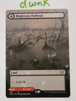 Blightstep / Searstep Pathway Borderless NM MTG Kaldheim #291 Magic FREE Shippin - Image 2