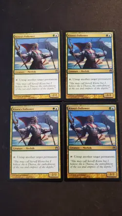 MTG Magic **KIORA'S FOLLOWER (x4)** Born of the Gods, Playset, English, LP - Image 1