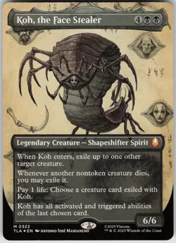 MTG Koh the Face Stealer Borderless Foil NM Avatar: The Last Airbender Magic 322 - Image 1