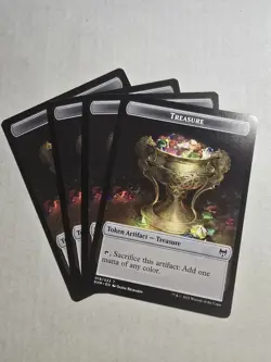 MTG Treasure Token x4 Kaldheim NM Playset - Image 1