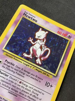 Mewtwo Holo Rare 10/102 1999 Pokemon Base Set English WOTC NM - Image 3