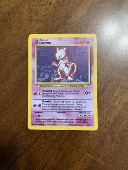 Mewtwo Holo 10/102 Base Set Unlimited 1999 Pokemon Card Rare - Image 2