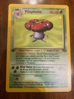 Pokemon Vileplume Jungle 15/64 1st Edition Holo Rare LP - Image 1
