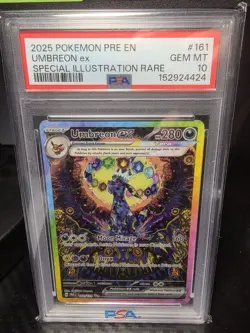Pokemon Umbreon ex 161/131 Prismatic Evolutions Holo Special Illustration PSA 10 - Image 1
