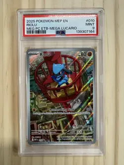 Pokemon Riolu 010 Me: Mega Evolution Promo Holo English 2025 PSA 9 - Image 1