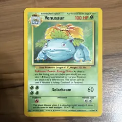 Pokemon TCG - Venusaur - 15/102 - Unlimited Base Set - MP Holo Rare (1999) - Image 1
