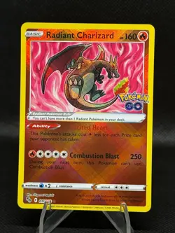 Radiant Charizard Holo Radiant Rare Pokemon GO 011/078 NM - Image 1