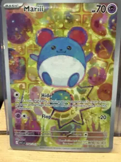 Nintendo Marill Pokemon TCG Full Art Holo Basic Card 232/217 ASC 70HP - Image 4
