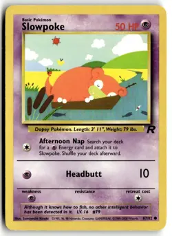 2000 Pokemon - Team Rocket Slowpoke #67/82 - Image 1