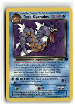 2000 Pokemon - Team Rocket Dark Gyarados #25/82 - Image 1