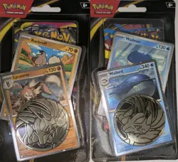 Set Of 2 Pokemon Mega Evolution Premium Checklane Blisters Lycanroc and Wailord - Image 1