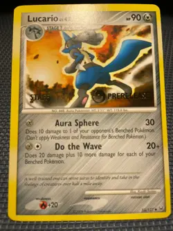 Pokemon Lucario 53/127 Prerelease Staff Promo See Description D&P - Image 5