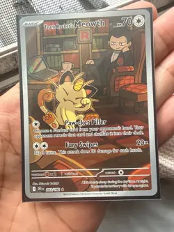 Team Rocket's Meowth 203/182 Sv10: Destined Rivals MINT Pokemon TCG - Image 1