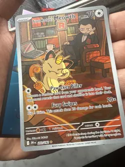 Team Rocket's Meowth 203/182 Sv10: Destined Rivals MINT Pokemon TCG - Image 3