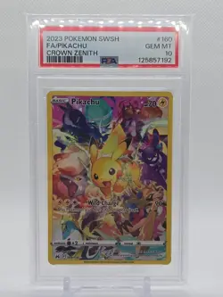 Pokemon TCG Pikachu Crown Zenith 160/159 Secret Rare Holo - Image 1