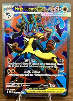 Pokemon TCG Mega Lucario EX 160/132 Mega Evolution Ultra Rare Holo NM/Mint - Image 1