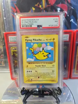 2016 Pokemon XY Evolutions - Flying Pikachu #110 - PSA 7 - Image 1