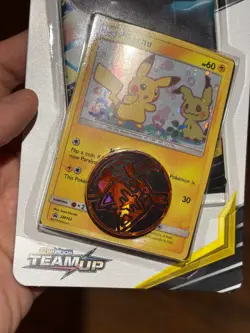 Pokemon TCG Sun & Moon Team Up Blister Pack SM162 Pikachu Promo - Image 2