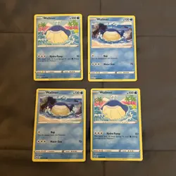 WAILMER 031/185 (2x) & WAILMER 031/159 (2x) lot of 4 Pokemon cards, NM/M - Image 1