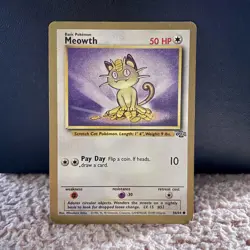 Meowth - 56/64 - Jungle Set - Gold Border US Promo - Pokemon Card NM/LP - Image 1