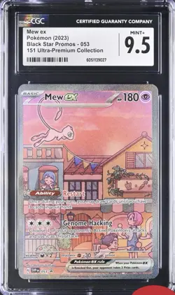 CGC 9.5 Mew #053 2023 Pokemon Black Star Promos ex 151 Ultra-Premium Collection - Image 1