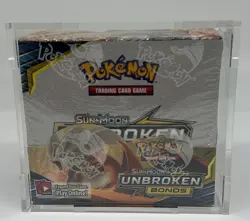 Pokemon TCG Sun & Moon Unbroken Bonds Booster Box SEALED w/Acrylic Case - Image 1