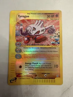 Tyrogue 63/147 Aquapolis 2002 Reverse Holo Pokemon Card TCG - Image 1