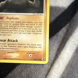 Pokemon Ditto (Geodude) 62/113 EX Delta Species Basic Common Regular 60 HP - Image 4