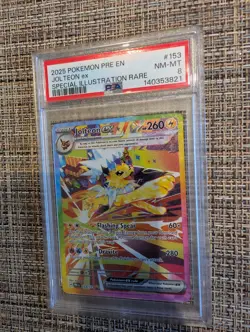 2025 POKEMON PRE EN-PRISMATIC EVOLUTIONS #153 JOLTEON EX PSA 8 - Image 1