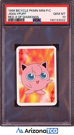 Pokemon 1999 Jigglypuff 4 Bicycle Pokemon Mini Playing Cards GEM MINT PSA 10 - Image 1