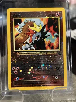 2001 Pokemon TCG Entei 34 Black Star Promo Reverse Holo FOUR Swirls 🌀SSP RARE! - Image 1
