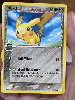 POKEMON PIKACHU 79/110 COMMON HOLON PHANTOMS HP CARD - Image 1