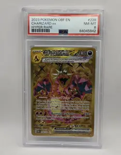 2023 POKEMON OBF EN CHARIZARD ex HYPER RARE #228 PSA 8 NM-MT - Image 1