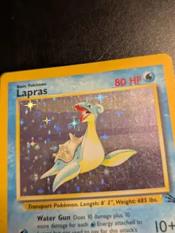 Pokemon TCG Lapras Fossil Holo Unlimited Rare Card 10/62 - Image 2