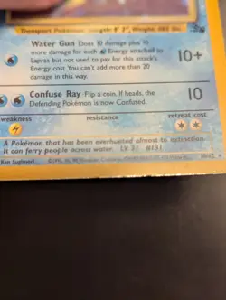 Pokemon TCG Lapras Fossil Holo Unlimited Rare Card 10/62 - Image 4