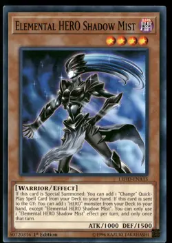 Elemental HERO Shadow Mist LEHD-ENA15 Yu-Gi-Oh 1st Edition NM - Image 1