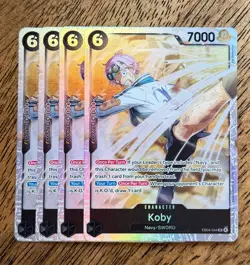One Piece Koby EB04-044 SR Playset (x4) Adventure on Kami's Island NM - Image 1