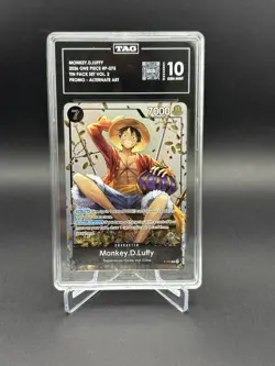 2026 One Piece Monkey D. Luffy #P-075 Tin Pack Set Vol.2 Promo Card TAG 10 💎 - Image 4