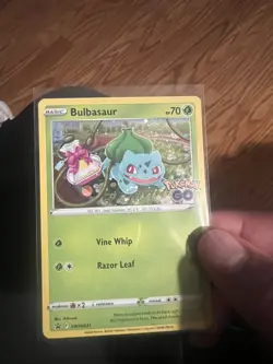 Bulbasaur SWSH231 Pokemon Go Black Star Promo Card LP SWIRL - Image 1