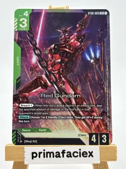 Gundam Card - Red Gundam - ST06-005 LR (alternate art) - Image 1