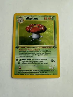 1st Edition Vileplume 15/64 Jungle 1999 Holo Rare WOTC Pokemon Card TCG - Image 1