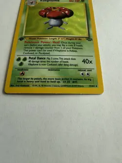 1st Edition Vileplume 15/64 Jungle 1999 Holo Rare WOTC Pokemon Card TCG - Image 2
