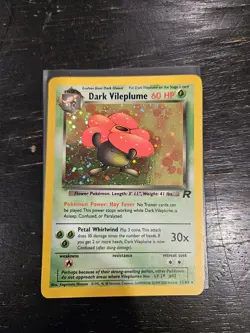 Pokemon Dark Vileplume Holo Rare Card 13/82 - Image 1