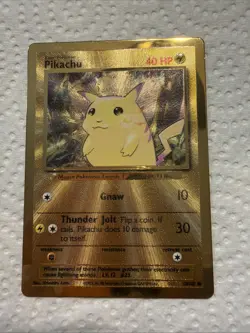Pokemon TCG Celebrations Pikachu Gold Metal Card 58/102 - Image 1