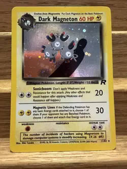 Pokemon Dark Magneton Team Rocket Holo Rare Card 11/82 60 HP Stage 1 - Image 2