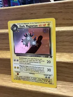 Pokemon Dark Magneton Team Rocket Holo Rare Card 11/82 60 HP Stage 1 - Image 3