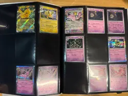 Prismatic Evolutions Binder With Cards Incomplete. Some EX All Sleeved - Image 5