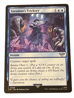Saruman's Trickery - Magic: The Gathering LTR 0068 Uncommon Blue Instant - Image 1