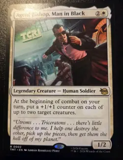 Agent Bishop, Man In Black 0002 Rare Teenage Mutant Ninja Turtles MTG - Image 1